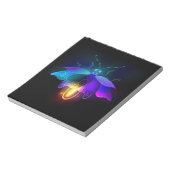 Neon Firefly op zwart Notitieblok (Linkerzijde)