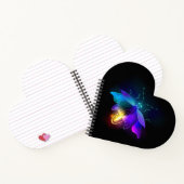 Neon Firefly op zwart Notitieboek (Binnen)
