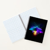 Neon Firefly op zwart Notitieboek (Binnen)