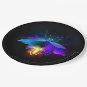 Neon Firefly op zwart Papieren Bordje (Gekanteld)