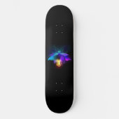 Neon Firefly op zwart Persoonlijk Skateboard (Voorkant)