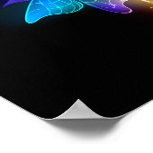Neon Firefly op zwart Poster (Hoek)