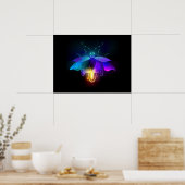 Neon Firefly op zwart Poster (Keuken)