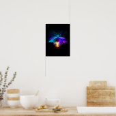 Neon Firefly op zwart Poster (Keuken)