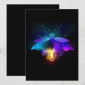 Neon Firefly op zwart Programmakaart (Voorkant / Achterkant)