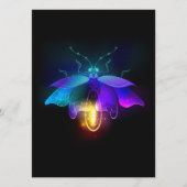 Neon Firefly op zwart Programmakaart (Voorkant)