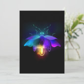 Neon Firefly op zwart Programmakaart (Staand voorkant)
