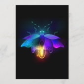 Neon Firefly op zwart Programmakaart (Voorkant)