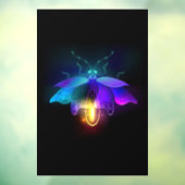 Neon Firefly op zwart Raamsticker (Vel 3)