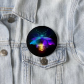 Neon Firefly op zwart Ronde Button 7,6 Cm (In situ)