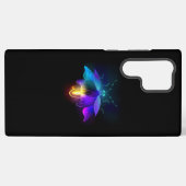 Neon Firefly op zwart Samsung Galaxy Hoesje (Achterkant horizontaal)