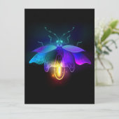 Neon Firefly op zwart Save The Date (Staand voorkant)