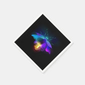 Neon Firefly op zwart Servet (Hoek)