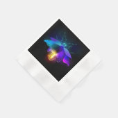 Neon Firefly op zwart Servet (Hoek)