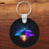 Neon Firefly op zwart Sleutelhanger (Voorkant)