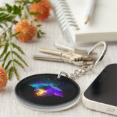 Neon Firefly op zwart Sleutelhanger (Voorkant Rechts)
