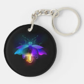 Neon Firefly op zwart Sleutelhanger (Achterkant)