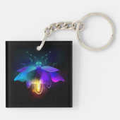 Neon Firefly op zwart Sleutelhanger (Achterkant)