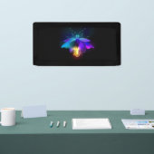 Neon Firefly op zwart Spandoek (Beurs)