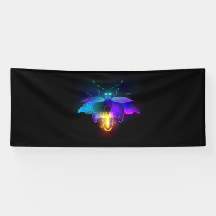 Neon Firefly op zwart Spandoek