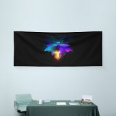 Neon Firefly op zwart Spandoek (Beurs)