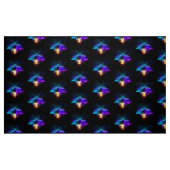 Neon Firefly op zwart Stof (Fat Quarter)