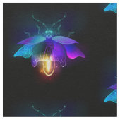 Neon Firefly op zwart Stof (Close Up)