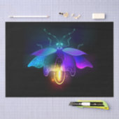 Neon Firefly op zwart Tissuepapier (Craft)