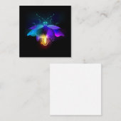 Neon Firefly op zwart Vierkante Visitekaartje (Voorkant / Achterkant)