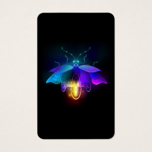 Neon Firefly op zwart Visitekaartje