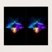 Neon Firefly op zwart Visitekaartje (Buitenkant ongevouwen)