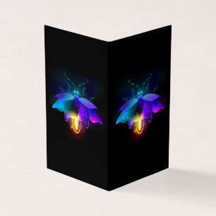Neon Firefly op zwart Visitekaartje