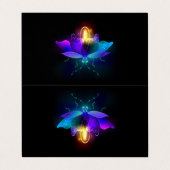 Neon Firefly op zwart Visitekaartje (Buitenkant ongevouwen)