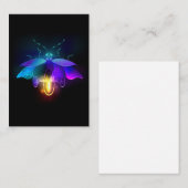 Neon Firefly op zwart Visitekaartje (Voorkant / Achterkant)