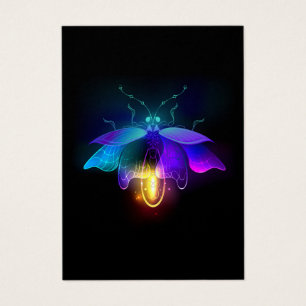 Neon Firefly op zwart Visitekaartje