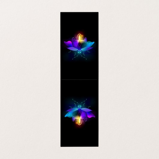 Neon Firefly op zwart Visitekaartje (Buitenkant ongevouwen)