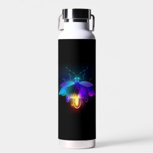 Neon Firefly op zwart Waterfles