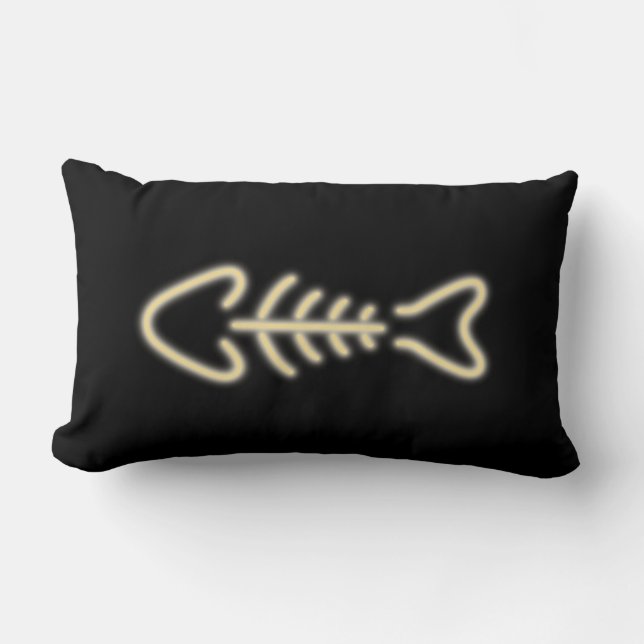 Neon Fish-Botten Kussen (Voorkant)