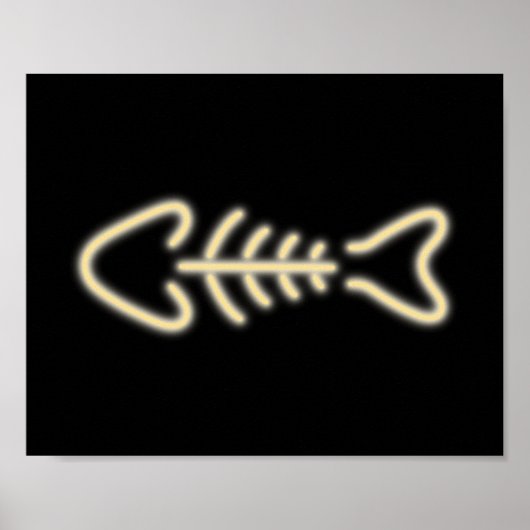Neon Fish-Botten Poster (Voorkant)