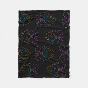 Neon Fish Fleece Deken