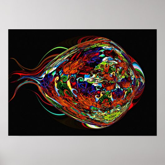 Neon Fish Poster (Voorkant)