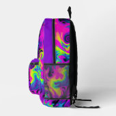 Neon Flame Tie Dye Paarse Monogram Bedrukte Rugzak (Rechts)