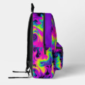 Neon Flame Tie Dye Paarse Monogram Bedrukte Rugzak (Links)