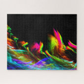 Neon Flames of Rave Lights en Party Legpuzzel (Horizontaal)