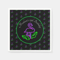 Neon Flamingo Tiener Verjaardag Glow Feest Tropisc