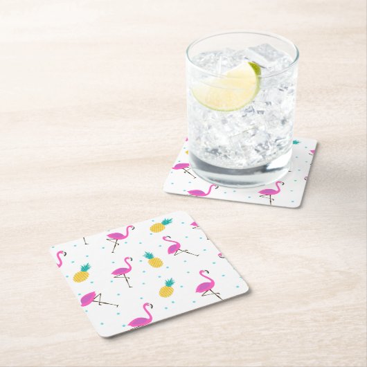 Neon Flamingos 2 2 Kartonnen Onderzetters (Insitu)