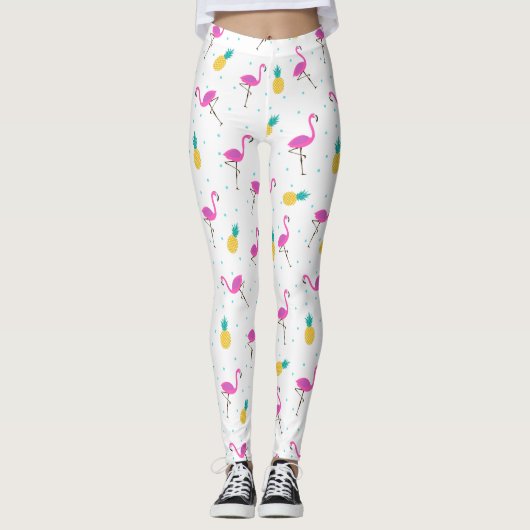 Neon Flamingos 2 2 Leggings (Voorkant)