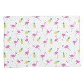 Neon Flamingos 2 Kussensloop (Voorkant-Rechts)