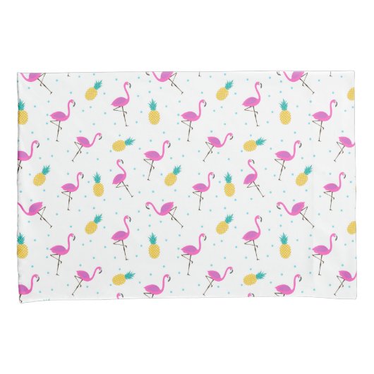 Neon Flamingos 2 Kussensloop (Voorkant-Rechts)