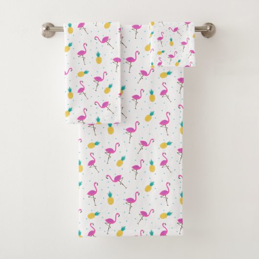Neon Flamingos Bad Handdoek (Insitu)